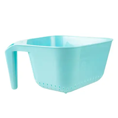 Colador Cuadrado con Asa | Escurridor de Cocina Ergonómico y Libre de BPA