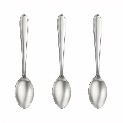 Set x3 Cuchara de Mesa en Acero Inoxidable | Cubiertos Resistentes y Duraderos