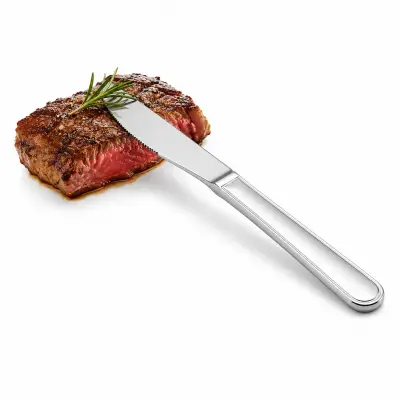 Set x3 Cuchillo de Mesa en Acero Inoxidable | Cubiertos Resistentes y Duraderos