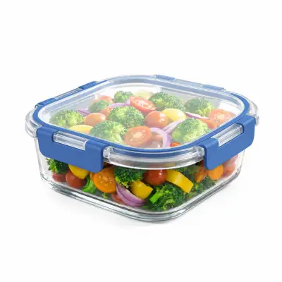 Recipiente de Vidrio Vital Glass Cuadrado 520 ml | Hermético y Libre de BPA
