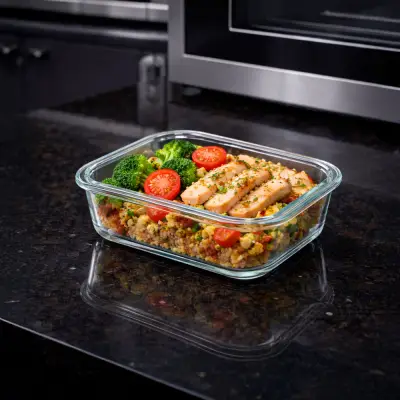 Recipiente de Vidrio Vital Glass Rectangular 640 ml | Hermético y Libre de BPA