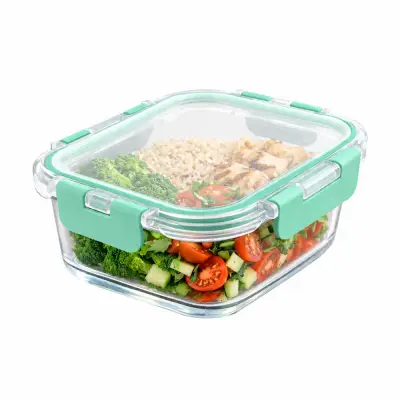 Recipiente de Vidrio Vital Glass Rectangular 640 ml | Hermético y Libre de BPA