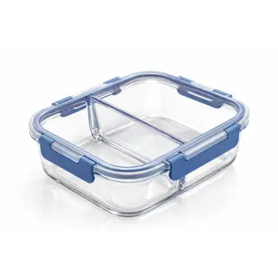Recipiente de Vidrio Vital Glass Dividido 1050 ml | Hermético y Libre de BPA
