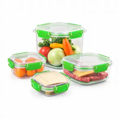 Combo Recipientes Clip & Lock Pólimes x4 | 2.7 L, 1.2 L, 500 ml y 300 ml
