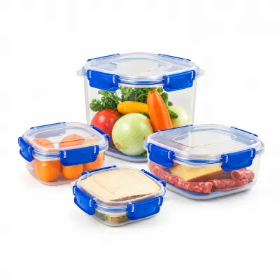 Combo Recipientes Clip & Lock Pólimes x4 | 2.7 L, 1.2 L, 500 ml y 300 ml