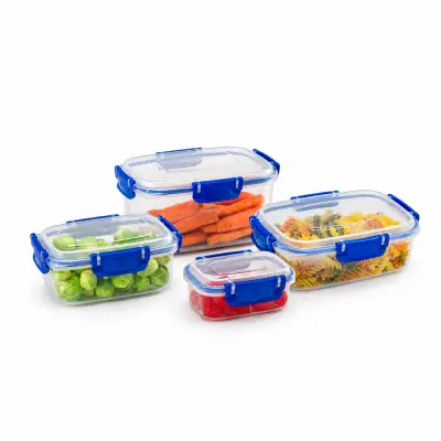 Combo Recipientes Clip & Lock Pólimes Rectangulares x4